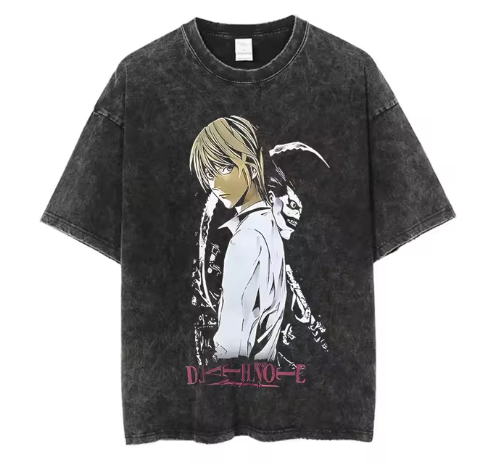 LIGHT YAGAMI Vintage Oversized Graphic Print